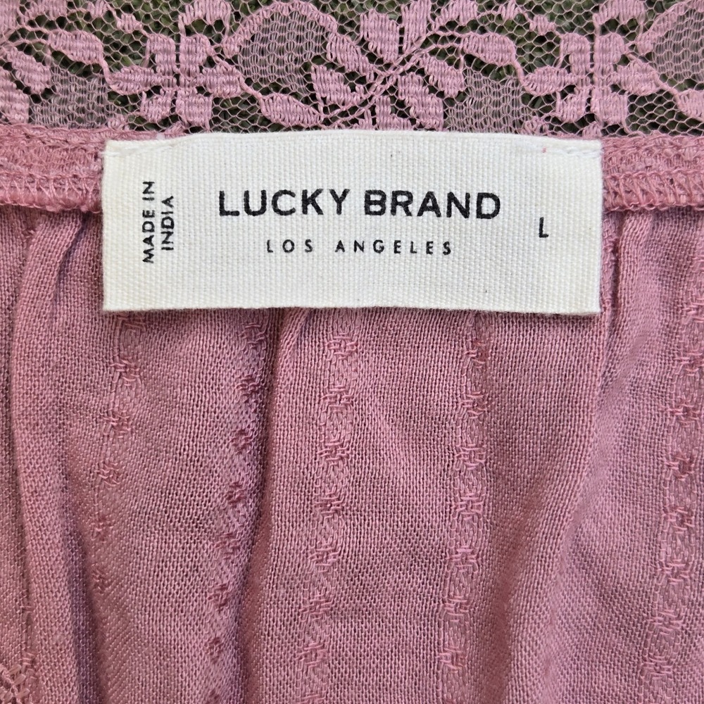 Lucky Brand Shirt Women's Large Nostalgia Rose 3/4 Sleeve - Picture 4 of 10